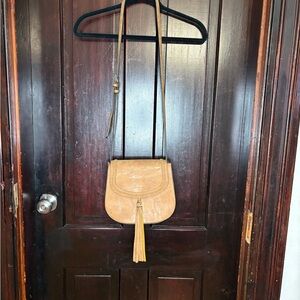 Tan Leather Crossbody Bag